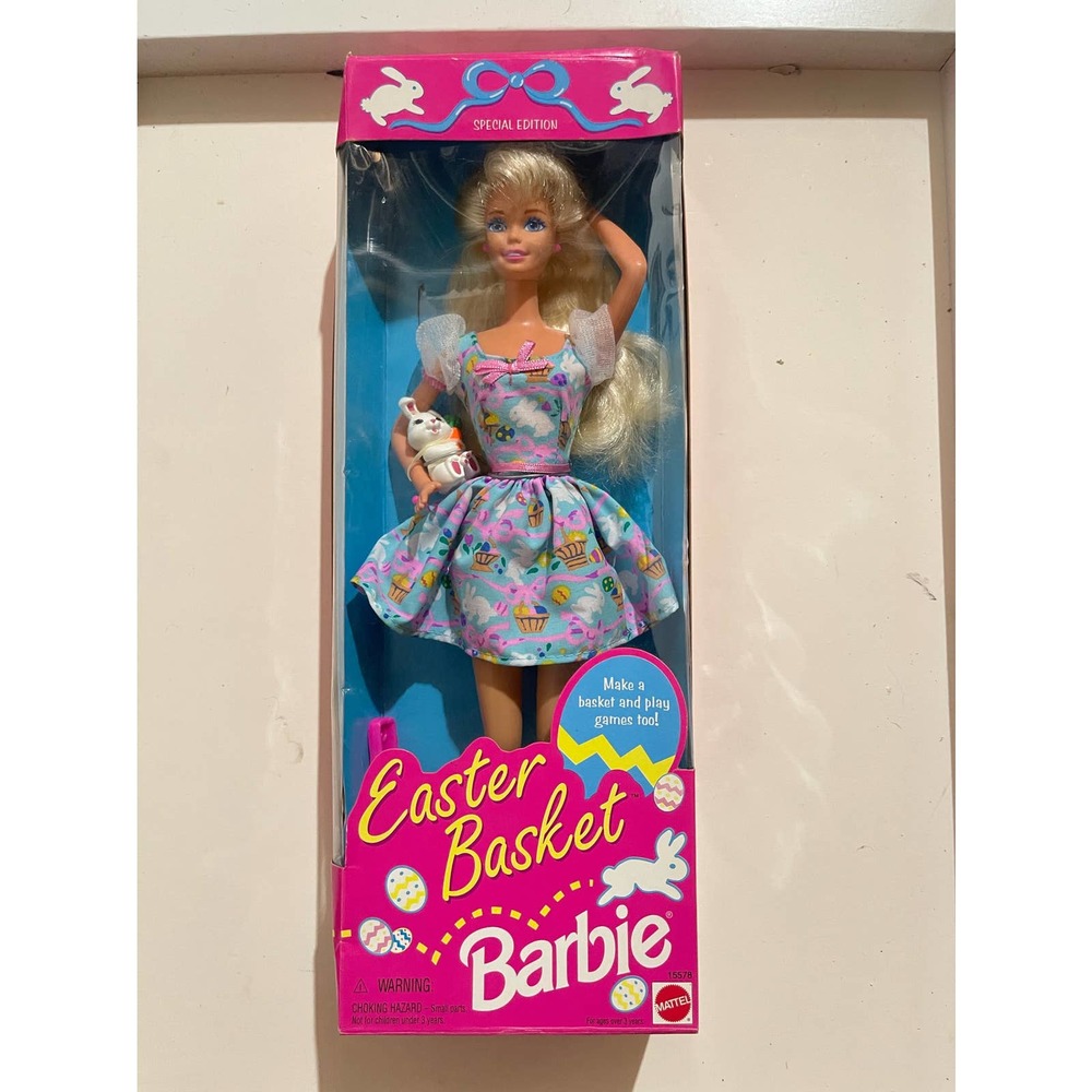 Vintage 1995 Mattel Special Edition Easter Basket Barbie 15578